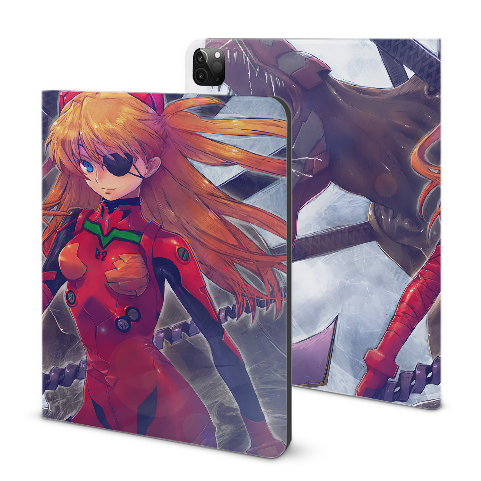 （画像用） EVA 新世紀エヴァンゲリオン IPadケース ペンホルダー付き ブックスタイルデザイン